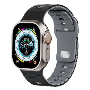 Nouveau bracelet de montre en silicone pour Apple Watch Series 10 11 46mm 42mm Ultra 49mm SE 44mm 45mm, bracelet de sport bicolore - Product Image 5