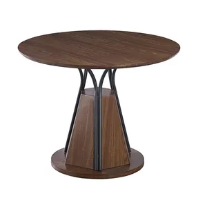 MDF עץ עגול עם שולחן אוכל נייר תלת מימד 2024 מסגרת עיגול שולחן בעיצוב חדש
