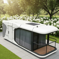 Capsule spatiale moderne et luxueuse de 30 pieds, respirante, avec système intelligent, maison conteneur préfabriquée et détachable pour l'extérieur