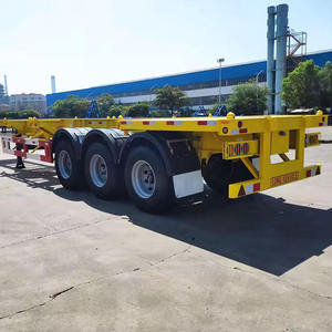 20ft 40Tons Skeleton Skeletal Container Semi <b>Trailer</b> 40ft Container Chassis for Sale - Product Image 6