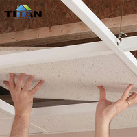 Panneaux de plafond acoustiques 60x120, dalles de plafond en fibre minérale, faux plafond 60*60 en fibre minérale, panneaux de plafond acoustiques