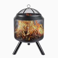 Gril de jardin vertical pour extérieur, table de barbecue en mosaïque pour patio et foyer de cowboy