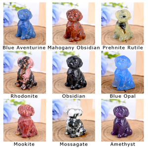 Mini chien en cristal de quartz naturel sculpté à la main, écologique, 4 cm, de haute qualité, pour cadeau et décoration de guérison - Product Image 3
