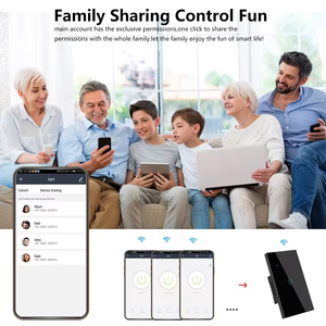 Matter Thread Smart Home Homekit APP US AU 10A 2200W Chambre villa 110V 240V Alexa Google Wall Switch SmartThings - Product Image 4