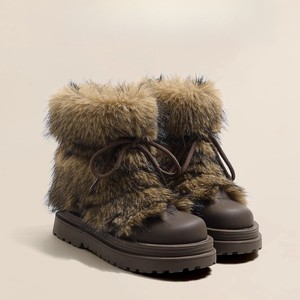 <span class=keywords><strong>Stivali</strong></span> da Neve <span class=keywords><strong>Invernali</strong></span> Comodi e Antiscivolo a Metà Polpaccio con Punta Rotonda per <span class=keywords><strong>Donna</strong></span>, Autunno/Inverno 2026, Piattaforma Spessa in Peluche con Fodera in Pelliccia Sintetica - Product Image 2