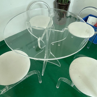 Table de présentation ronde en acrylique transparente personnalisée, table basse unique en forme d'arbre en plexiglas, support transparent en plexiglas pour exposition