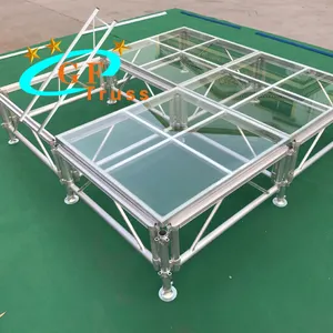 Clear Acrylic Glass Platform Portable Dance Floor Stage For Sale