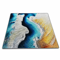 Tapis de sol imprimé texturé en fil bouclé, motif abstrait, paillasson pour entrée de maison, vente en gros, conception personnalisée