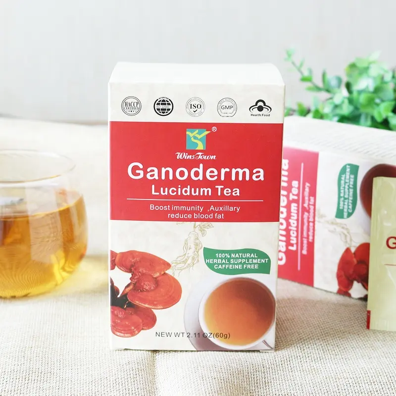Заводской Источник чая Winstown Ganoderma lucidum, китайский травяной повышенный иммунитет, кровяный жир, Собственная торговая марка, очищенный чай для детоксикации крови