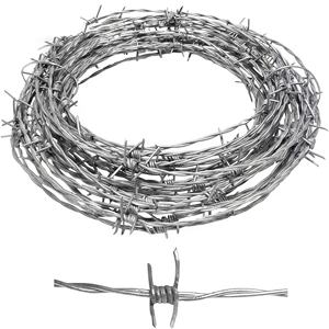 Cinta <span class=keywords><strong>Puas</strong></span> <span class=keywords><strong>Precio</strong></span> más bajo Spikes Twisted Dipped Barbwire Stock 12,5 Granja Agricultura Precios bajos Rollo de valla de eslabones de cadena galvanizada - Product Image 1