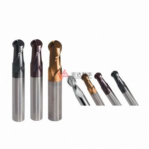 Fresas de punta esférica de carburo con ángulo de hélice de 30 grados, 2 filos, con piezas de herramienta L50/60/75/100mm - Product Image 6