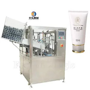 High speed glue plastic toothpaste lipstick ointment cosmetics soft tube filling tail sealing machine with Date Code