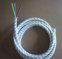 VDE Standard EPR CPE H03RT-H 2x0.75mm 3x0.75mm2 Textile en Caoutchouc flexible Tressé Câble EPR Câble Matériel Tissu Couleur Fil