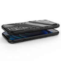 Coque de téléphone antichoc avec béquille style punk tendance pour iPhone 17 Pro Max, 16e, 15 Plus, 14, 13 Pro, 12 mini, 11 Pro Max