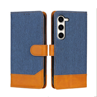 Casing Kulit Mewah Model Flip Cover Dompet untuk Ponsel Samsung Galaxy S23 S22 S21 FE S20 S10 S9 Plus Note 20 S24 S25 Ultra