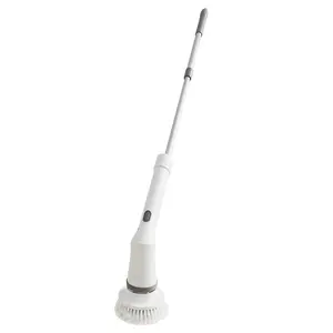 Escova de limpeza elétrica com cabo ajustável, com 7 cabeças de escova substituíveis, para limpar o chão da cozinha e do banheiro