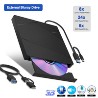 Graveur de Blu-ray externe de qualité studio 6X BD-RW USB 3.0 Type C Lecteur optique pour la production vidéo professionnelle Win Mac
