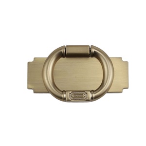 New Modern Invisible Surface Mounted Handle Retro Pull Ring for Wardrobe Dresser <b>Cabinet</b> Door Double Hole Zinc Alloy Furniture - Product Image 2