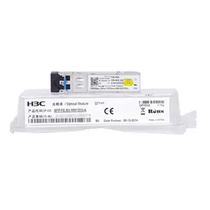 SFP-FE-SX-MM1310-A 0231A320 مثبت جهاز إرسال واستقبال الوحدات البصرية SFP 100M/155M متعدد الوضع وحدة (1310nm 2 كجم LC) H3C