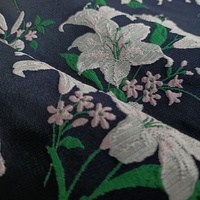 Nouveau tissu jacquard en polyester tissé à la mode, magnifiques fleurs de lys, tissu gaufré pour vêtements féminins JSB-829