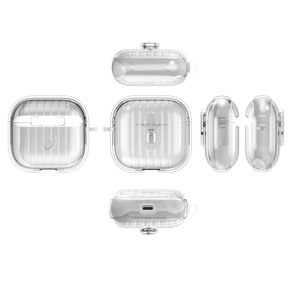 Funda Protectora de TPU de Doble Color con Cierre de Hebilla para <span class=keywords><strong>Airpods</strong></span> 4 Pro <span class=keywords><strong>3</strong></span> 2 1 Generación Compatible con Auriculares - Product Image 3