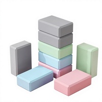 Blocs de yoga en mousse EVA pliables et recyclables avec logo personnalisé, accessoires de fitness, vente en gros