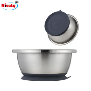 Mangkuk Pemberi Makan Anjing Stainless Steel dengan Pengisap Mangkuk Anjing Kapasitas Besar dengan Silikon Bawah Mangkuk Anti-Slip - Product Image 3