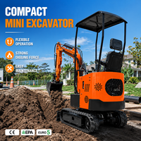 Mini-excavatrice compacte à cabine ouverte CE EPA EURO5 avec livraison gratuite pour l'aménagement paysager résidentiel, le creusement de fossés, les travaux agricoles et les excavations utilitaires