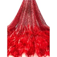Robe en tricot à paillettes tendance, motifs floraux complexes, style chic européen-américain, bleu, ornée de perles et de plumes brodées
