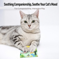 Peluche Chat Scène Océan Jardin avec Catnip et Effet Froissé, Jouet Interactif pour Chats d'Intérieur et Chatons, pour l'Auto-Entretenement