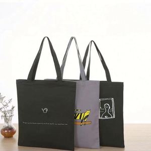 Custom Logo Printed Recyclable Plain Cotton Canvas Shopping Tote Bag - Product Image 1