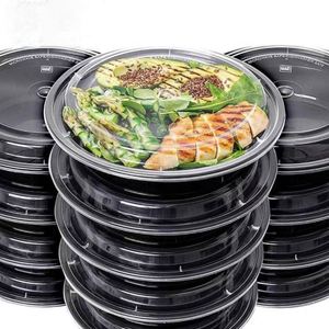Boîte alimentaire jetable ronde à emporter, compatible micro-ondes, avec couvercle anti-fuite, en plastique PP sans BPA, vente chaude - Product Image 5