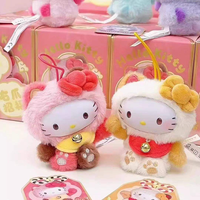 Venta al por mayor: Los más populares, originales, 12 piezas/set, Sanrio Hello Meow Blessings Mini Series, llaveros de caja sorpresa, juguetes.