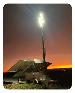 BIGLUX solar light tower supplier 600W LED with dimming and timer for construction portable light tower