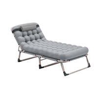 Skyhope-D Lit de camp de voyage en plein air portable avec cadre en acier Lit pliable en tissu Oxford double couche pour un usage domestique