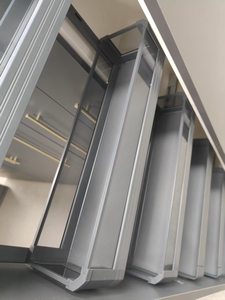 Nouvelle armoire étroite moderne à 5 niveaux, rangement de cuisine, unité haute à tirage latéral, garde-manger, panier en fer, 200 mm 150 mm - Product Image 5