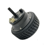 Usine chinoise basse vitesse brushless dc 6 pouces 24V moteur de moyeu à engrenages Double essieu avec frein à tambour et couvercle noir