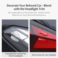 Autocollant transparent anti-collision pour voiture, aileron de requin, rétroviseur, décoration de phare, résistant aux rayures sur la porte