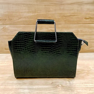 High Quality Durable Unisex Full Grain Leather Tote Bags Zipper Large Capacity Easy Adjustable <b>Handle</b> Fashionable <b>Handbag</b> Chain - Product Image 1