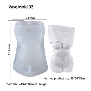 Molde de Silicona para Maceta, Florero o Portalápices con Forma de Cuerpo de Mujer, Estilo Bailarina Sensual - Product Image 4