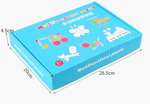 Montessori educativos de la imaginación de los niños de madera geométrica Tangram creativo bloques de rompecabezas kidsToy - Product Image 6