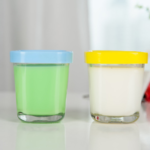 Barattoli in <span class=keywords><strong>Vetro</strong></span> Quadrati per Bambini all'Ingrosso, Ideali per Yogurt e Budini - Product Image 5