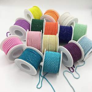 SINRONG卸売 工場直販 衣類装飾用メタルガラスチェーン ネイルアート用ラインストーンチェーン - Product Image 1