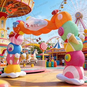 Gerbang Permen Tiup Bentuk Permen Pastel Kustom untuk Acara, Gerbang Tiup Bentuk Permen yang Cerah untuk Promosi - Product Image 3