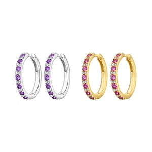 ต่างหูห่วงทำจากหินสีขาวแบบใหม่ต่างหูมีสไตล์เหมาะสำหรับเป็นของขวัญสำหรับครอบครัวหรือแฟนสาว - Product Image 1