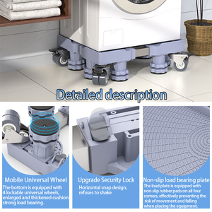 Base universelle réglable pour réfrigérateur avec <span class=keywords><strong>roulettes</strong></span>, <span class=keywords><strong>support</strong></span> mobile pour machine à laver, sèche-<span class=keywords><strong>linge</strong></span> et réfrigérateur - Product Image 5