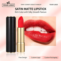 Rouge à lèvres mat velours personnalisé très populaire, gloss blanchissant longue tenue, non-transfert, maquillage à marque privée