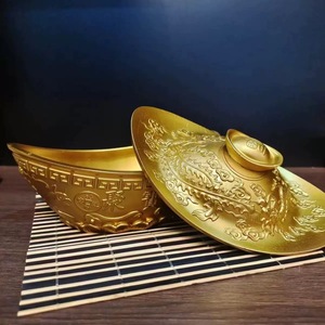 Sculpture en laiton personnalisée, ornements en relief, dragon et phénix, lingot pour bassin avec couvercle, lingots de cuivre - Product Image 5