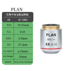 Cao cấp Achromatic Infinity mục tiêu ống kính kế hoạch một cho Olympus kính hiển vi tùy chỉnh OEM hỗ trợ - Product Image 3