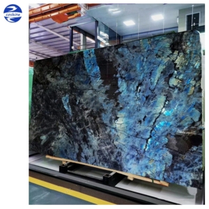 Losas de granito de Río Azul lemuriano de labradorita de Madagascar, granito azul Esmeralda para encimera de cocina, barra superior, mesa de salón - Product Image 4